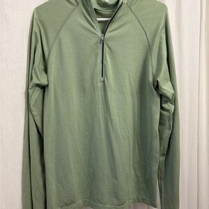 lululemon athletica Men's Green Zip-Up Sweater- Small